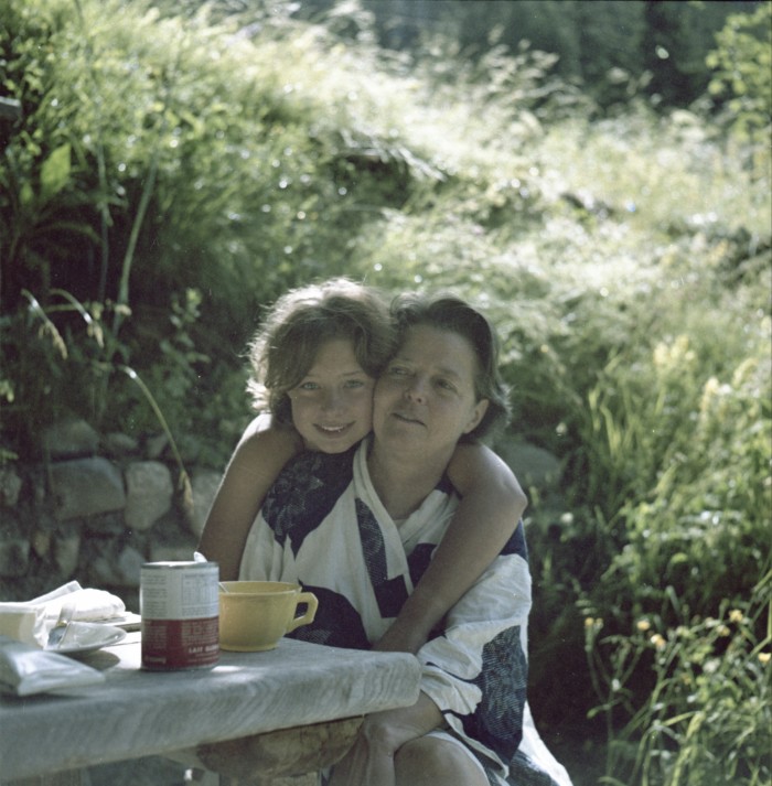 Mother and daughter in Méribel,  1962