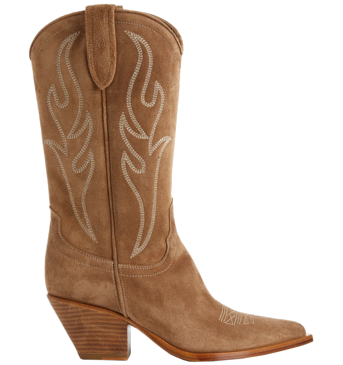 Sonora Boots suede cowboy boots, £555, printemps.com