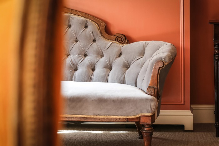 Vintage furniture features throughout the hotel