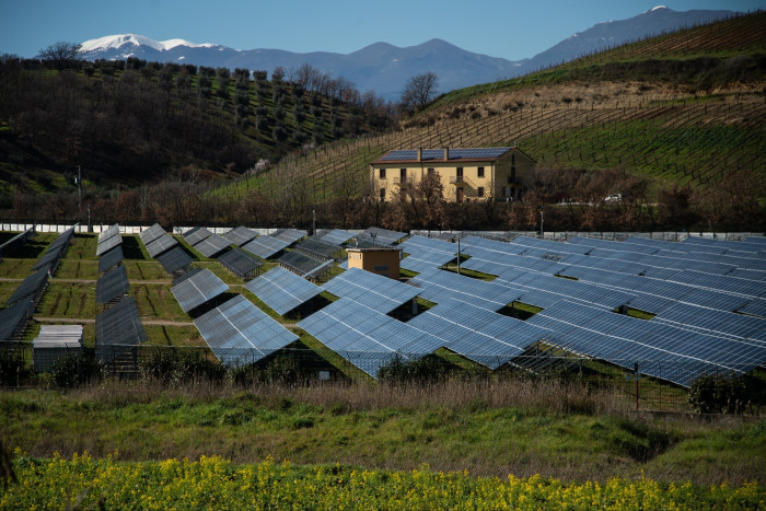 A solar plant in Calabria, southern Italy