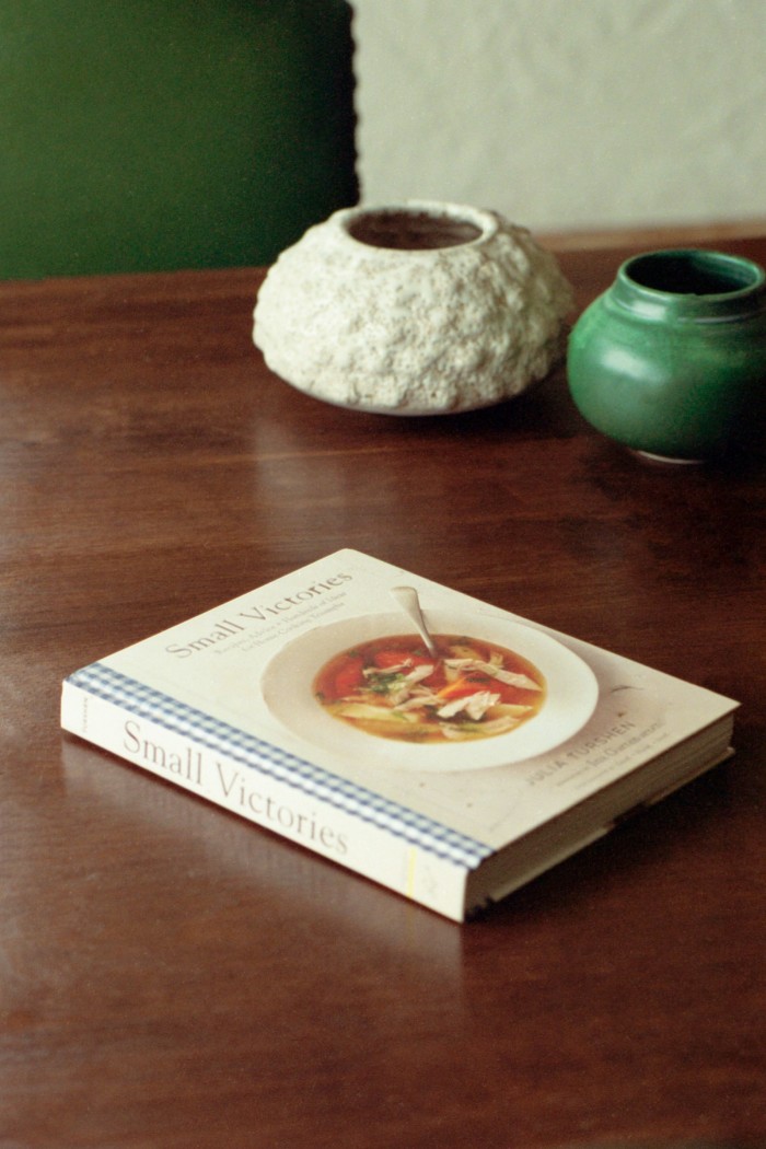 “Small Victories”, a cookbook given to her by her aunt, Sofia Coppola