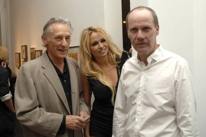 Pamela Anderson with Ed Ruscha (left) and Richard Prince in 2009 