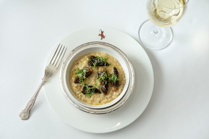 The morel mushroom risotto – a rumoured favourite of the King