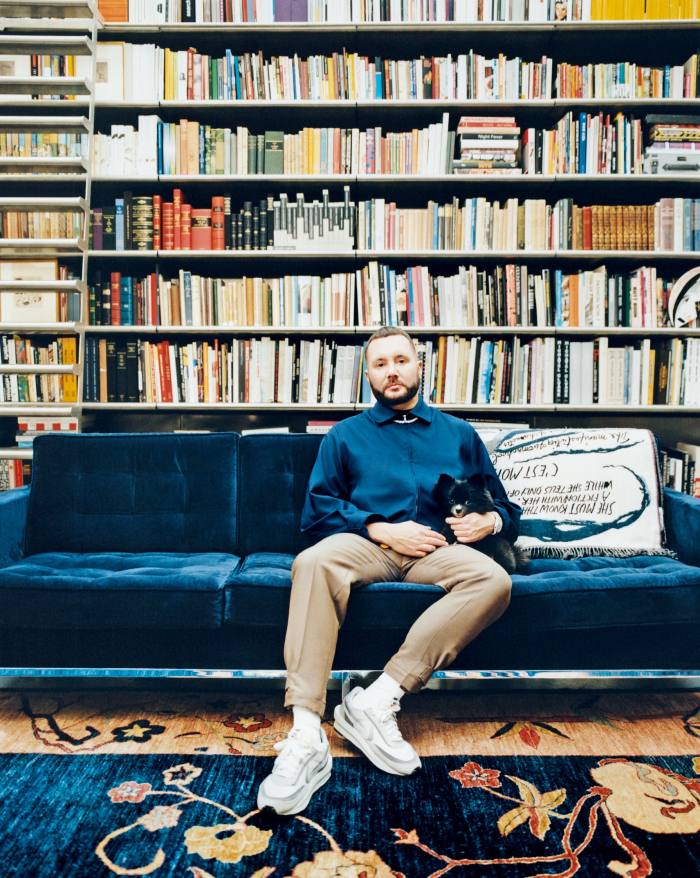 First prize for most impressive bookshelf? Dior’s artistic director of menswear Kim Jones must surely have a shot. We have nothing but admiration for a man who gets to choose which of his four editions of Virginia Woolf’s Orlando (including a signed first edition, for the record) he wants to take to bed
