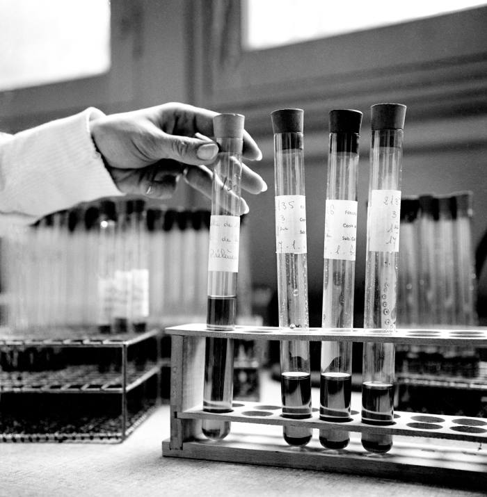 The Polio vaccine in the research laboratory of the Pasteur Institute in Paris, France, in 1962