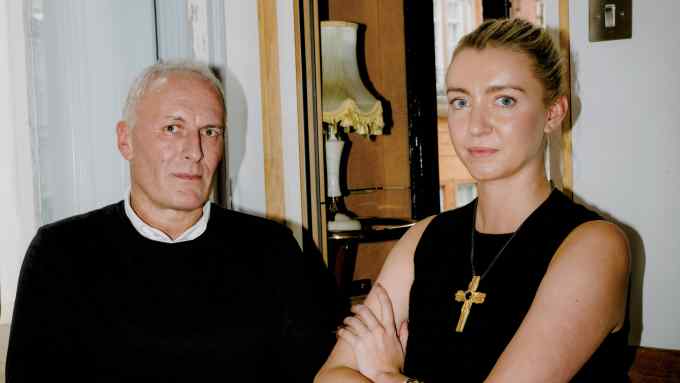 OOTO London co-founders Calum Blyth and Alice Smith sit side by side at a table