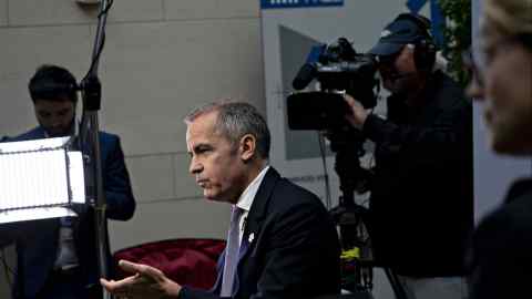 Mark Carney, governor of the Bank of England, speaks during an interview