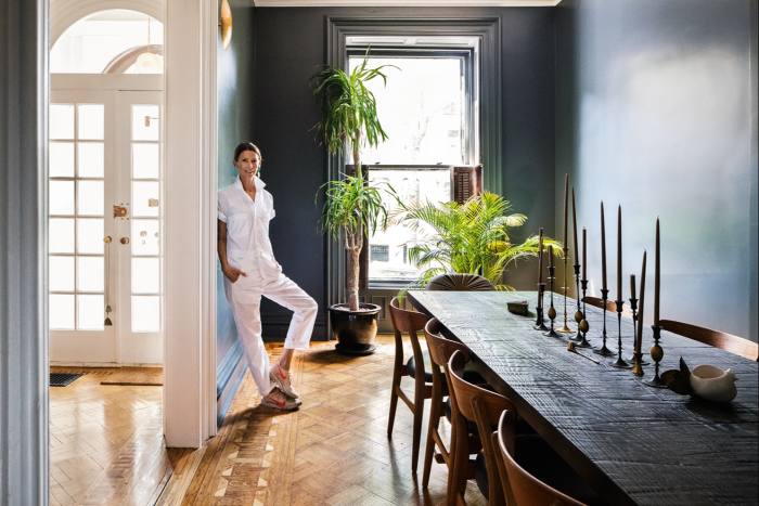 Lindsey Adelman in the dining room of her Brooklyn home