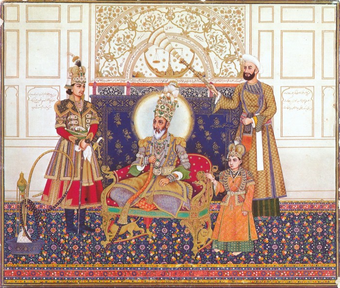 19th-century painting of Bahadur Shah II, the last Mughal emperor