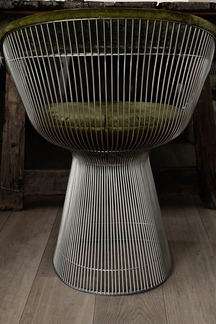 Grabowski-Mitsotakis’s vintage Platner chair . . . 