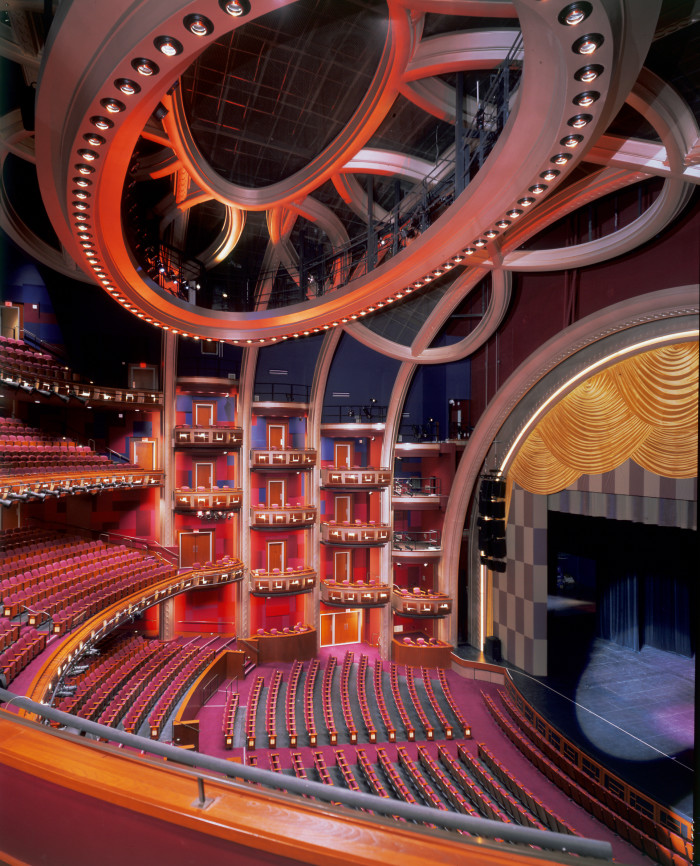 The Rockwell-designed interior of the Dolby Theatre in Hollywood