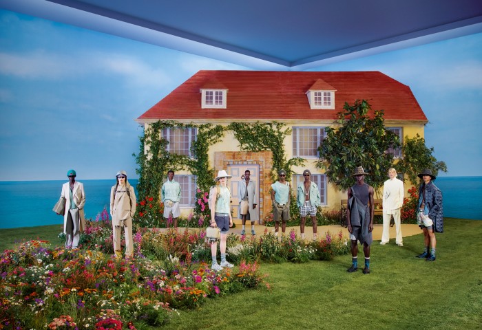 Dior Men’s SS23, set in a façade of Charleston’s house and garden