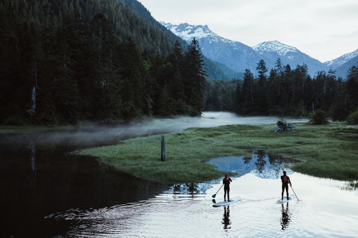 Paddle boarding at Clayoquot Wilderness Lodge
