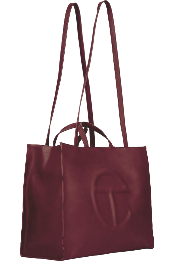 Telfar faux-leather large shopping bag, $257