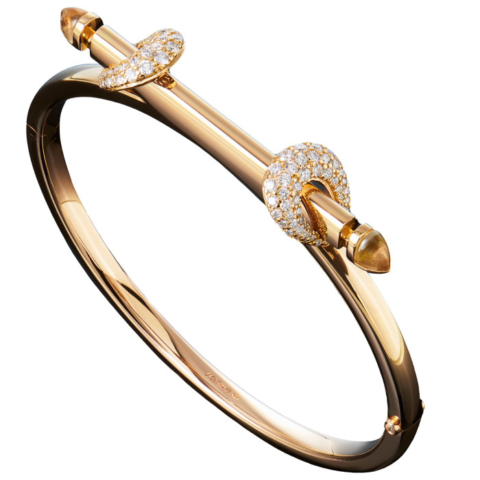Ananya rose-gold, diamond and rock-crystal cabochon Chakra Icon bracelet, £11,900