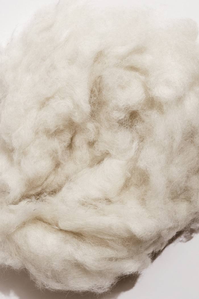 Vispring uses locally sourced wool as a natural mattress filling
