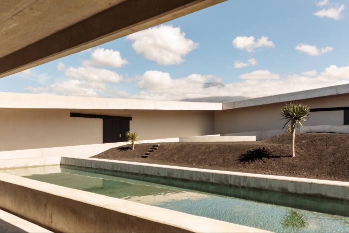 “A stylish slice of brutalist architecture”: the winery’s interior