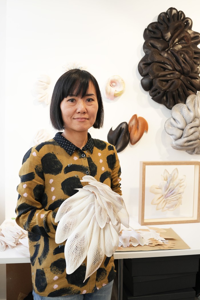 Sculptor Kuniko Maeda’s practice is informed by Japanese craftsmanship and sustainability. Her work focuses on lifestyles in Japanese culture