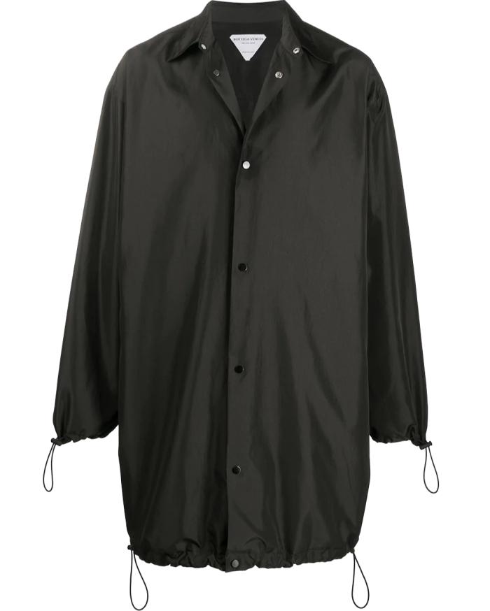 Bottega Veneta polyester midi raincoat, £905, farfetch.com