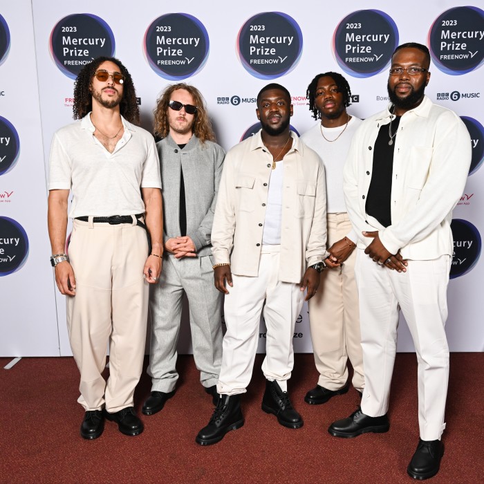 The Ezra Collective collect the Mercury Music Prize 2023, all wearing Zegna, September 2023