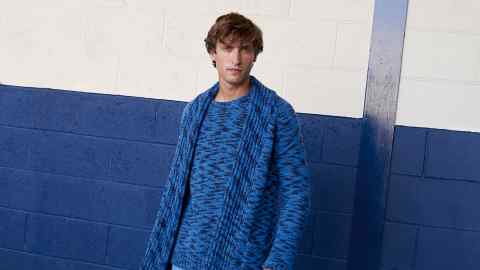 Gabriela Hearst recycled cashmere Artet sweater, £1,390, and recycled cashmere Julio coat, £2,510. Re/Done recycled Levi’s jeans, £380