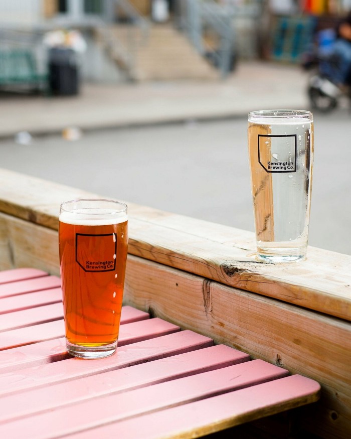 Two glasses of Kensington Brewing Company’s offerings