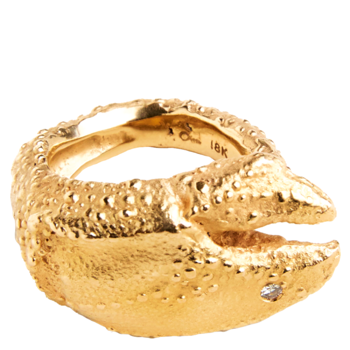 Laura Caspi 18ct-gold and diamond Lobster ring, $3,400