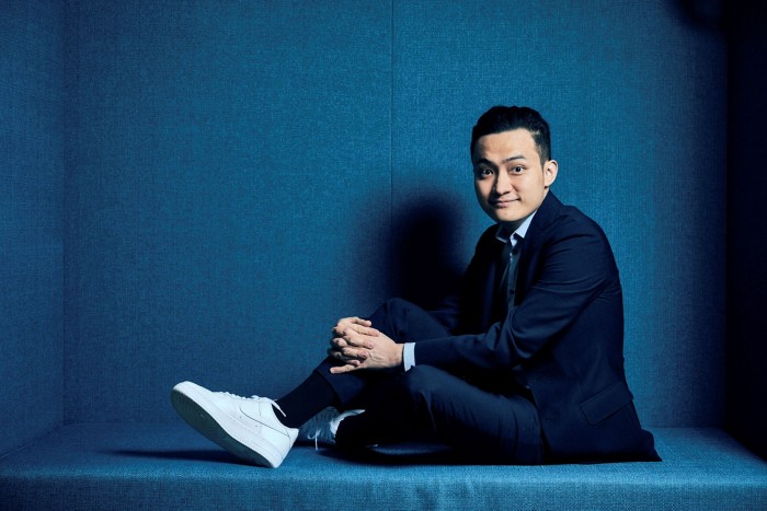 Justin Sun, founder of blockchain platform Tron, poses for a photograph