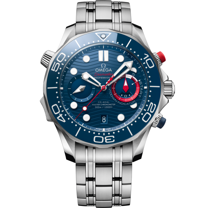 Omega steel Seamaster Diver 300M America’s Cup Chronograph, £8,800