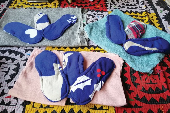 Sanitary pads made from locally available cloth
