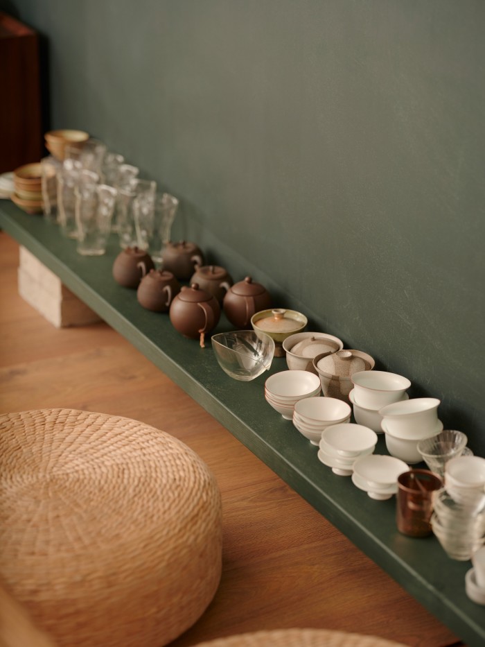 Collected teaware at Plantation’s studio