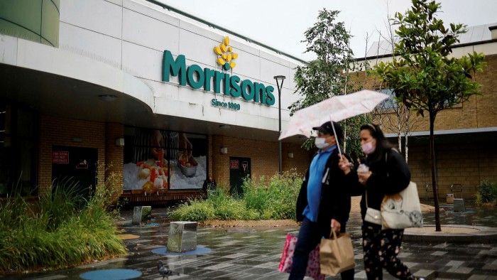 The reduced appetite for UK funds among savers comes as private equity groups swooped on UK-listed companies, including Morrisons (pictured), in the first six months of 2021