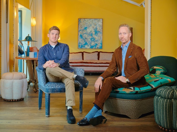 Brudnizi (right) with Nicholas Jeanes, co-founder and creative director of And Objects, in the Pimlico store