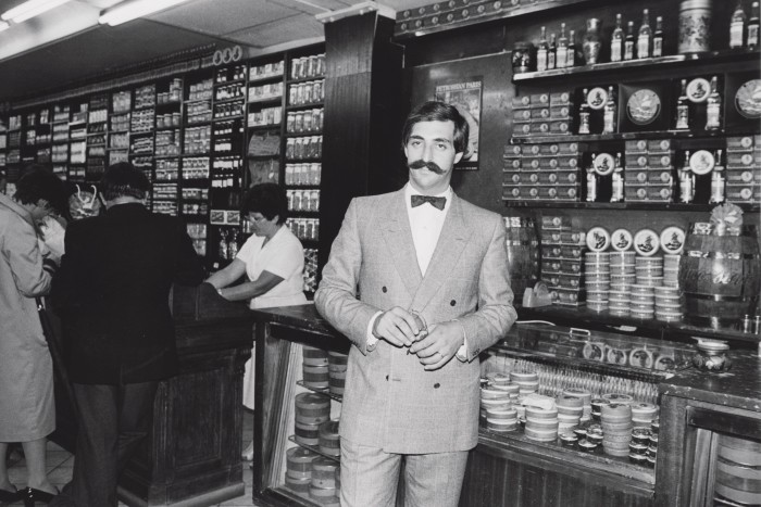 Armen Petrossian at the Petrossian Boutique in Paris, 1985