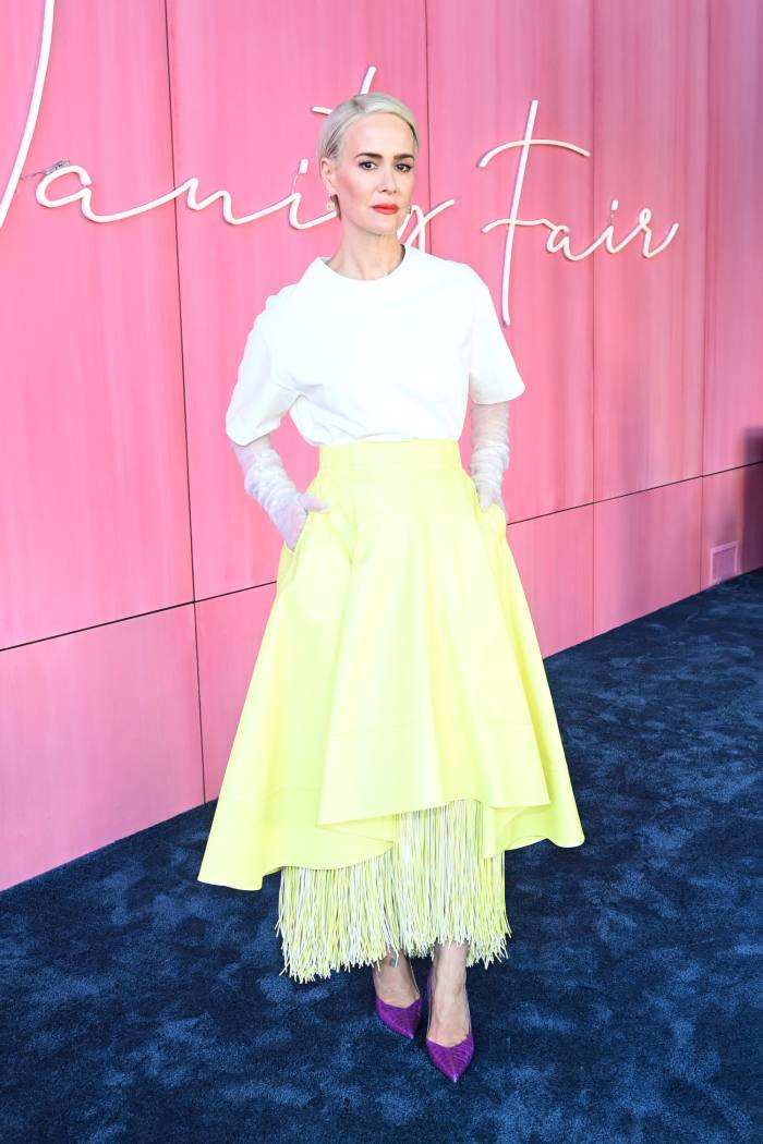 Sarah Paulson at the 2022 Vanity Fair Oscars party