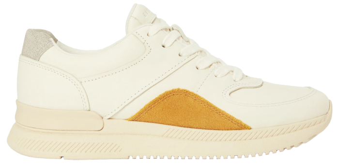 Everlane leather The Trainer sneakers with 54 per cent less virgin plastic and offset carbon emissions, £117