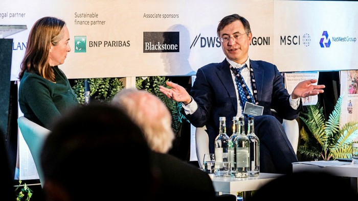 Sir Christopher Hohn at the FT Climate Capital Conference in March 2022