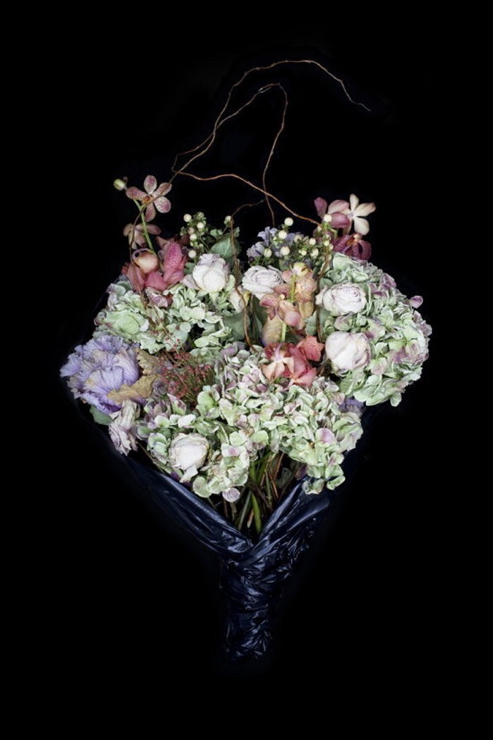 Photo of a ghostly bouquet of flowers
