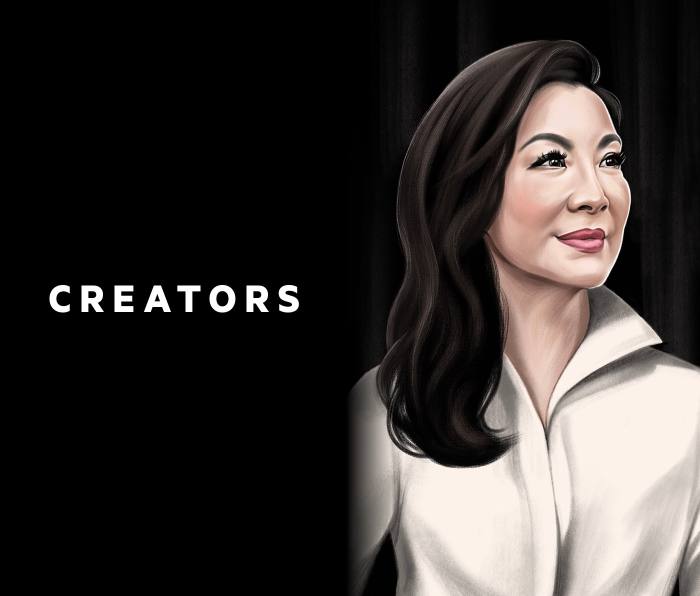An of illustration of Michelle Yeoh