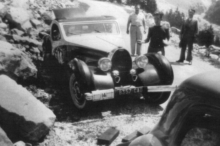 Charles Olivero drives the Atalante at the 1938 Rallye des Alpes
