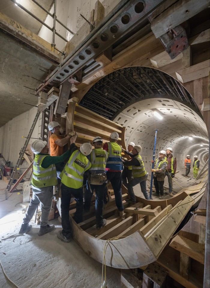 Constructing a new service tunnel under the hotel