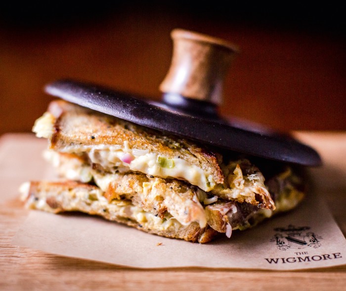 A cheese toastie at the Wigmore