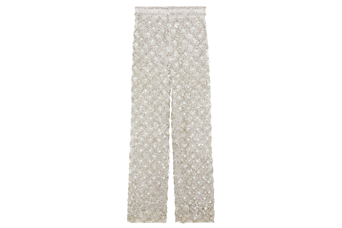 Gucci silver and lamé lace trousers, POA