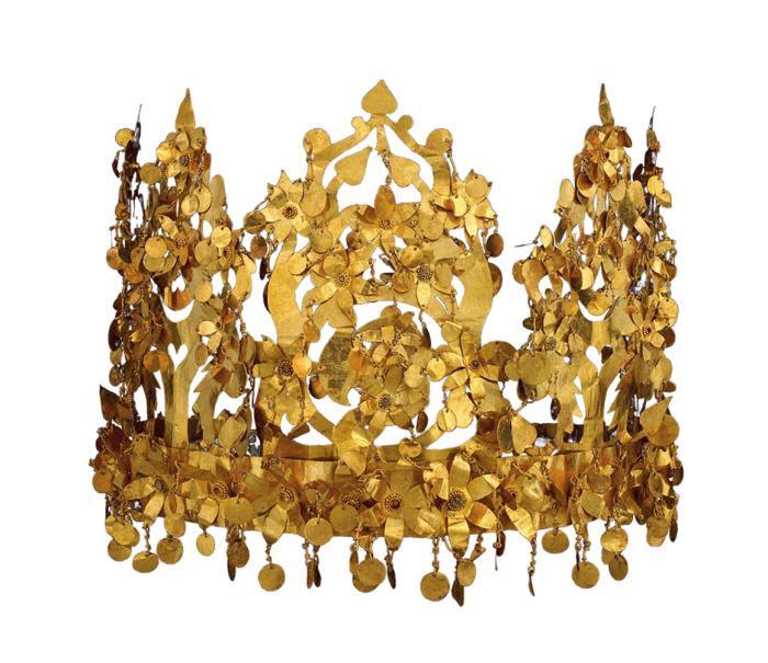 Crown, Tillya tepe, gold, 1st century BC