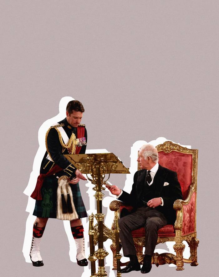 King Charles with his equerry, Major Johnny Thompson, September 2022