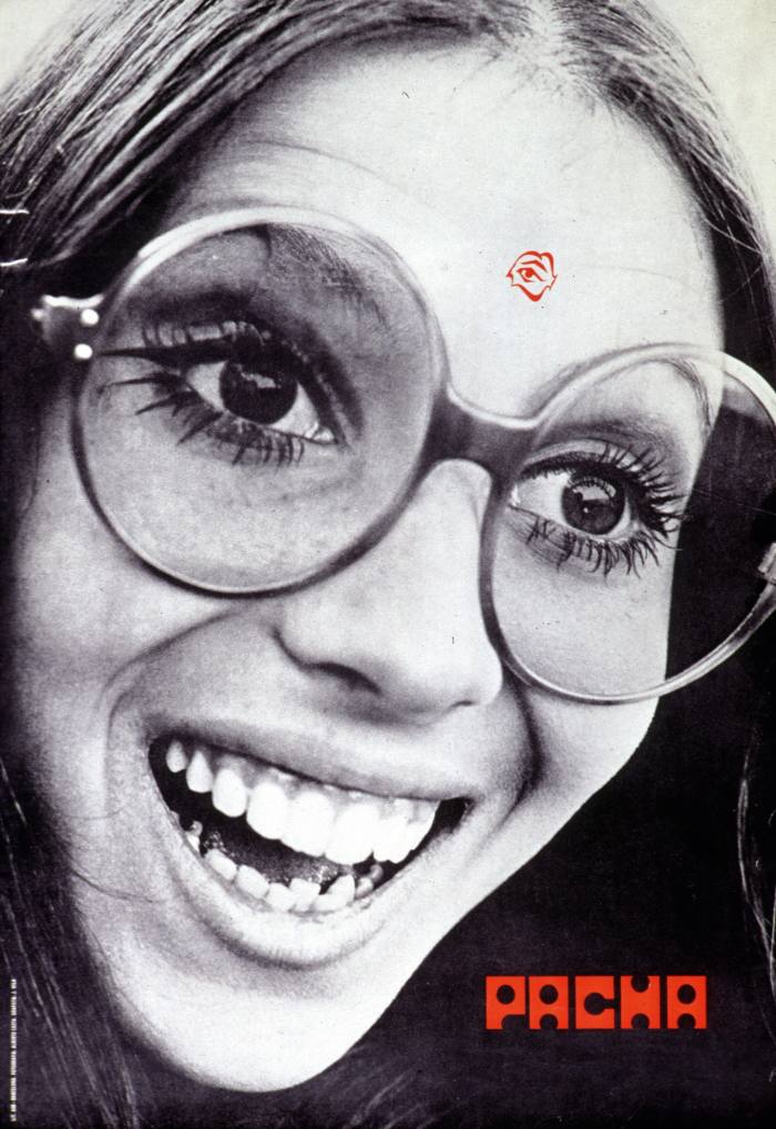 An early-1970s Pacha poster featuring (on forehead) the club’s original logo
