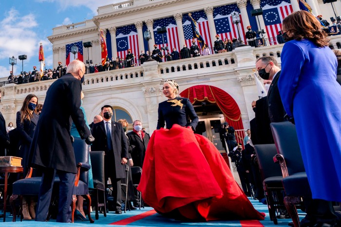 Lady Gaga arriving at the inauguration of President Joe Biden, January 2021