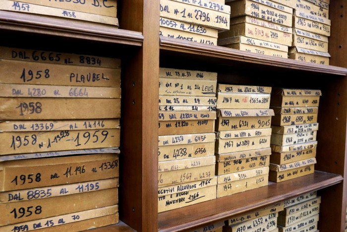 Some of the two million slides stored in the Torrini Fotogiornalismo archive