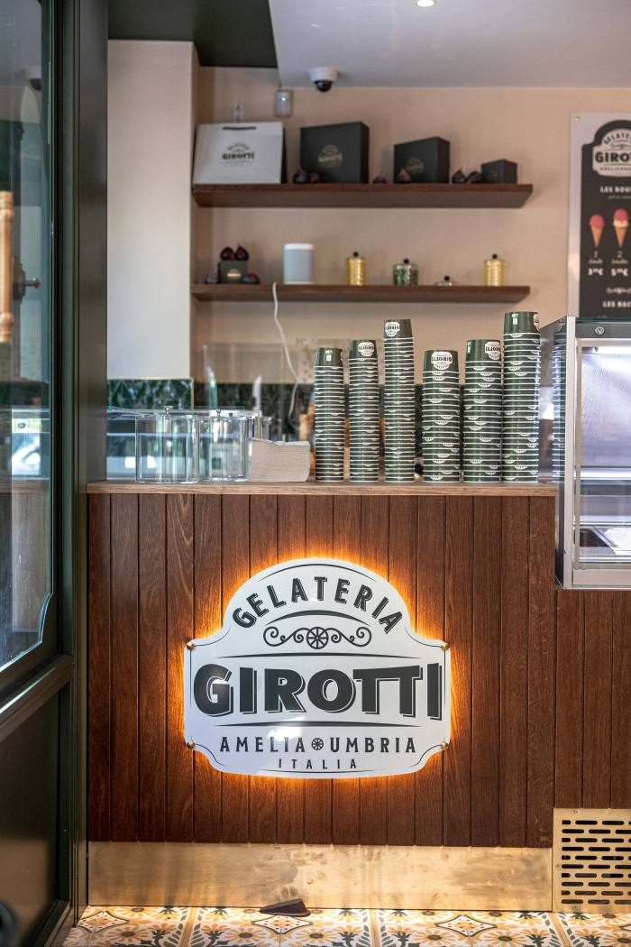 The counter at Girotti in Paris