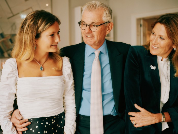 Michael and Annie Wainwright with their daughter Honour at Boodles